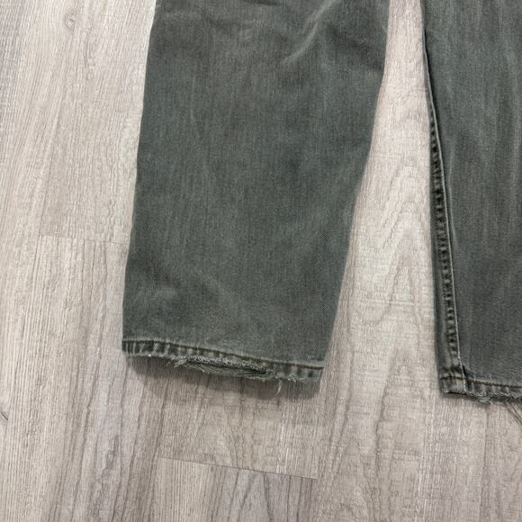 Vintage Riveted Lee Jeans Men's 38x30 Green Faded Western 90s Distressed Rodeo - Picture 6 of 12